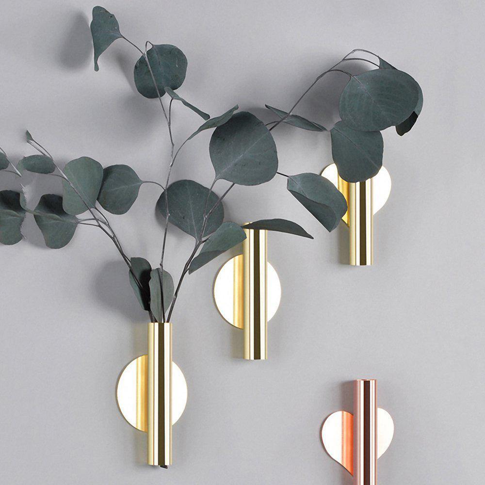 Sandsberg Wandvasen aus Metall | Modernes Design | Dekorative Wandhalterung für Blumen