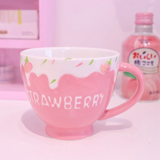 Erdbeer-Milchbecher