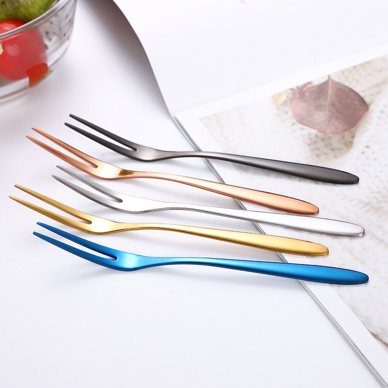 Edelstahl Obstgabel Set Mit (6 Farben)
