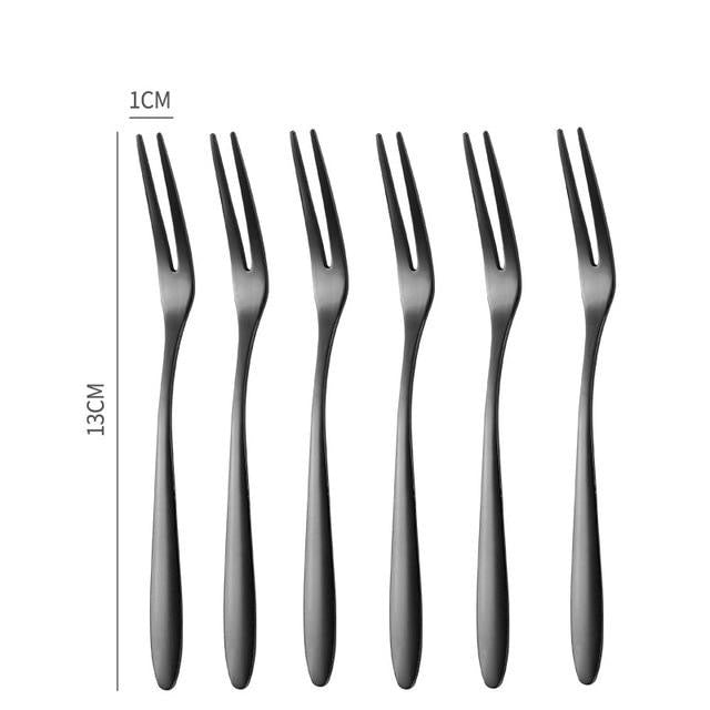 Edelstahl Obstgabel Set Mit (6 Farben)