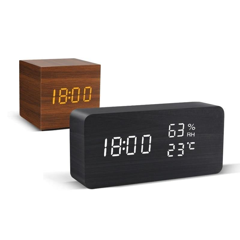 Würfelförmiger LED-Wecker