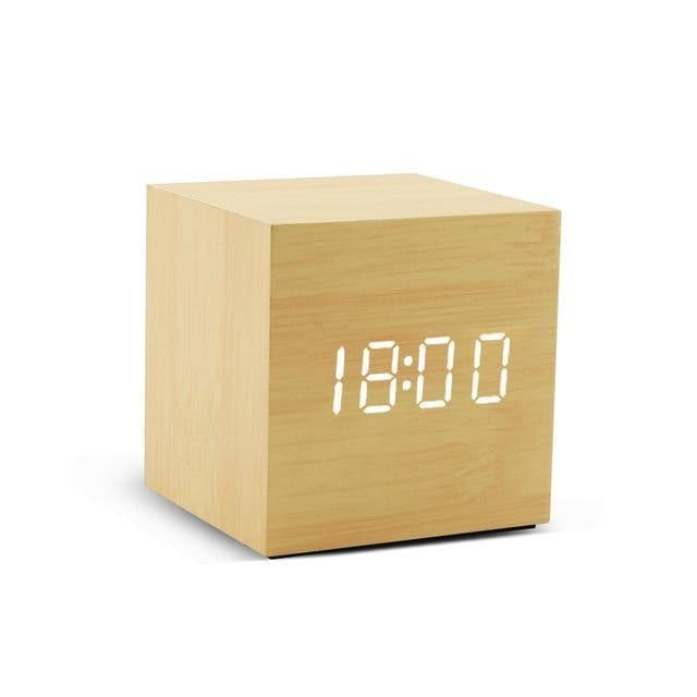 Würfelförmiger LED-Wecker