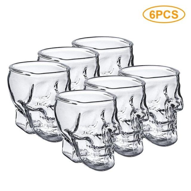 3D Transparent Skull Kristallbecher