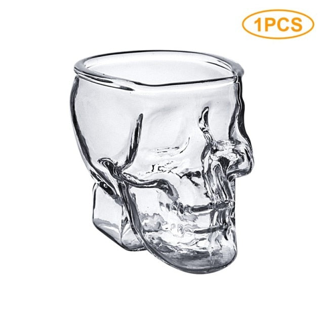 3D Transparent Skull Kristallbecher