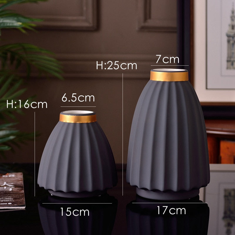 1 Stück Matte Porzellanvase