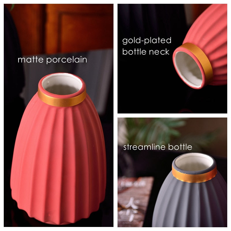 1 Stück Matte Porzellanvase