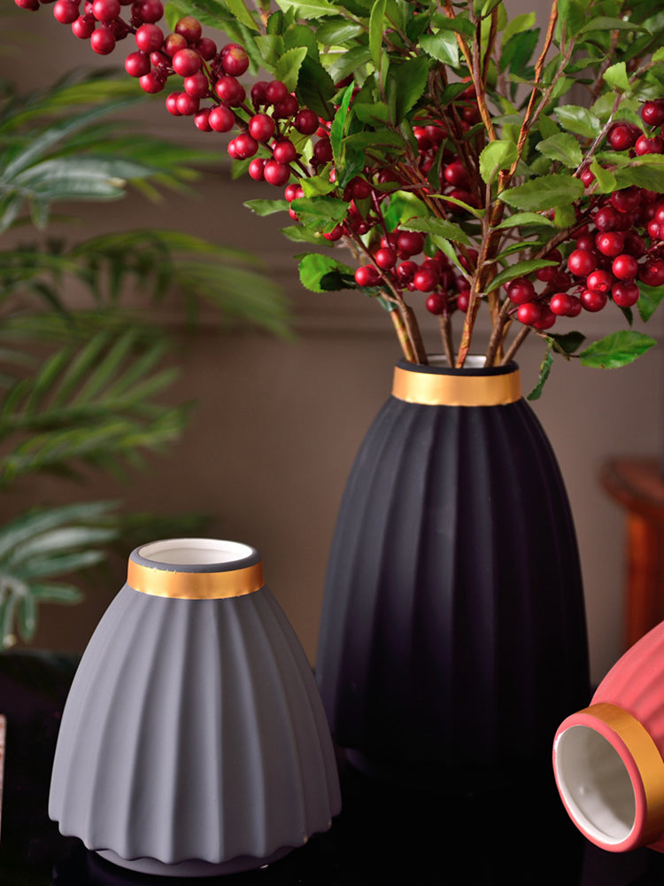 1 Stück Matte Porzellanvase