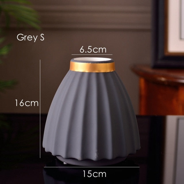 1 Stück Matte Porzellanvase