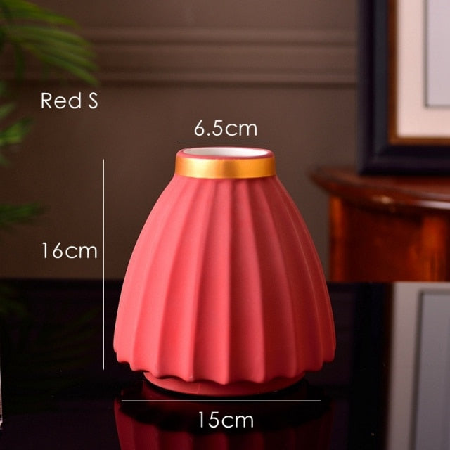 1 Stück Matte Porzellanvase