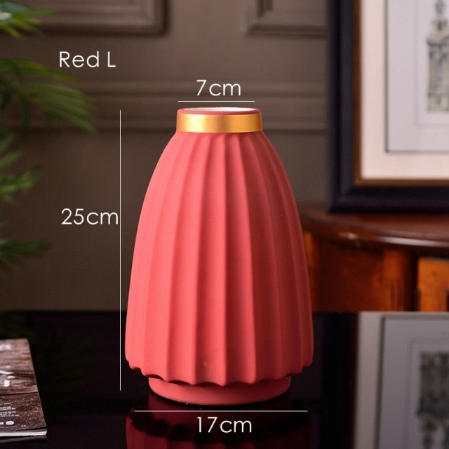 1 Stück Matte Porzellanvase