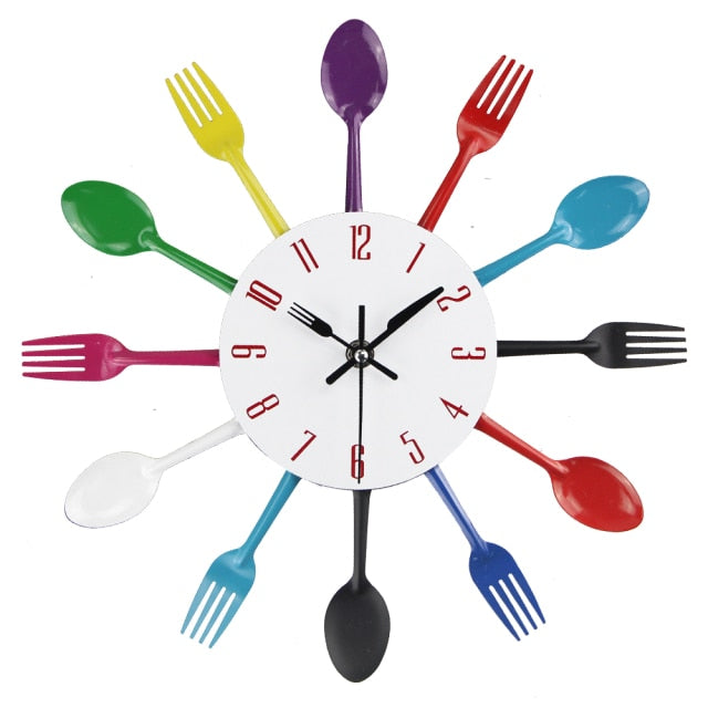Besteck Wand Uhr Gustav (5 Farben)
