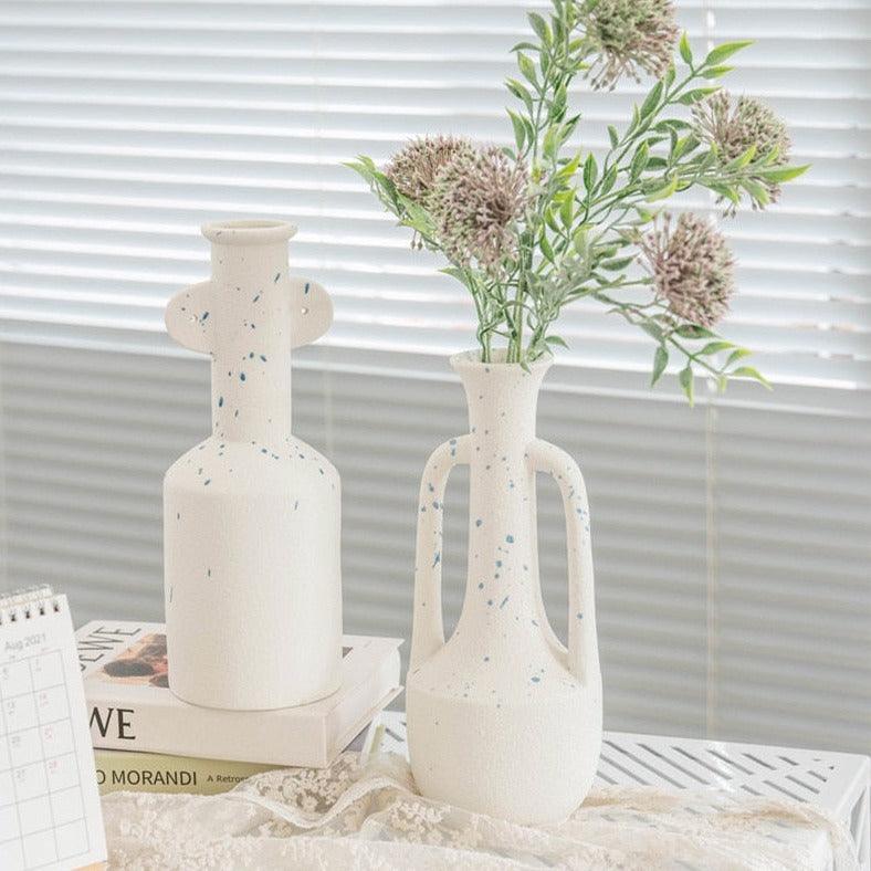 Sandsberg Designer Vase | Elegantes Finish | Matte & Gesprenkelte Varianten | Stilvolle Dekoration