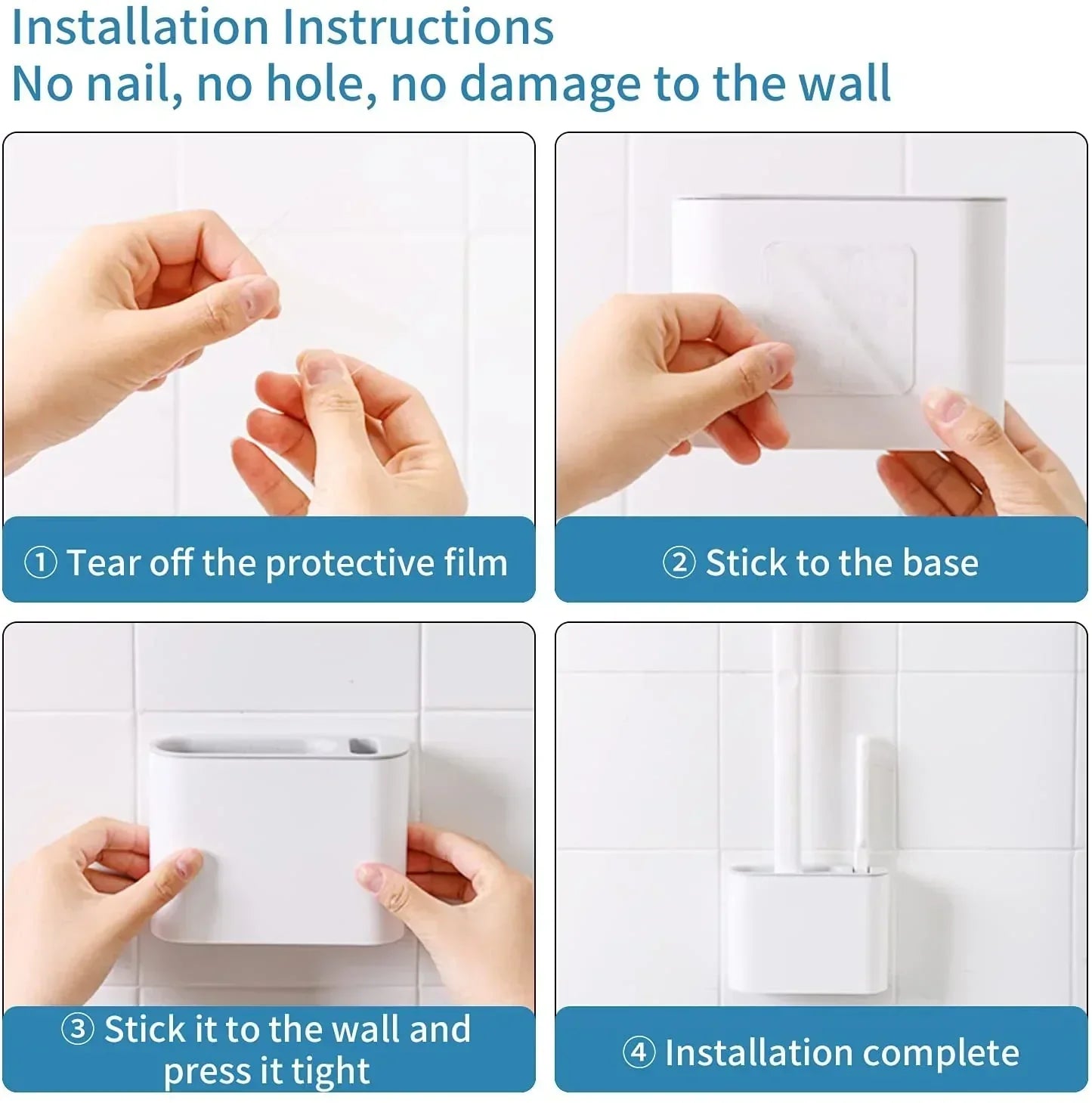 Silicone WC-Bürste mit Wandhalterung – Ultimative Hygienelösung