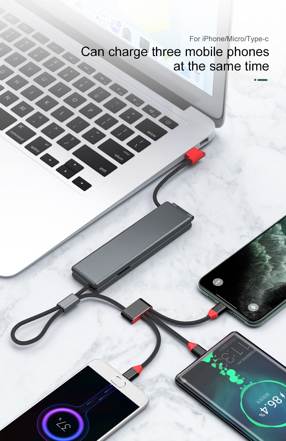 3in1 Magnetisches Schnelllade-Kabel-Set