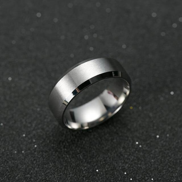 Schwarzer Titanring für Männer