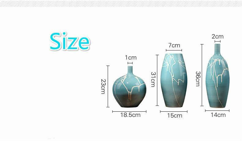 Kreatives Design Modern Weiße Creme Blaue Keramikvase