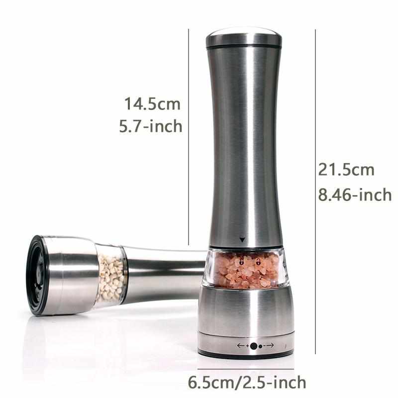 Premium Edelstahl Salz- und Pfeffermühle Set - Set von 2