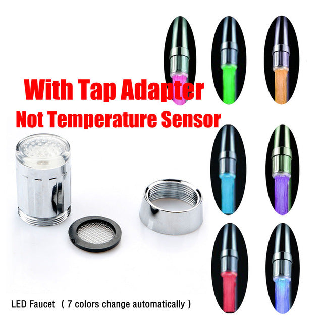 Farbenfroher Temperatursensor-Wasserhahn