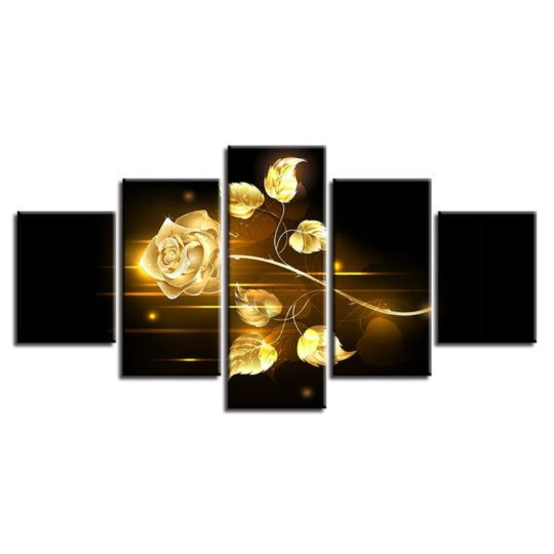 Golden Rose - Leinwand Wandkunst Malerei
