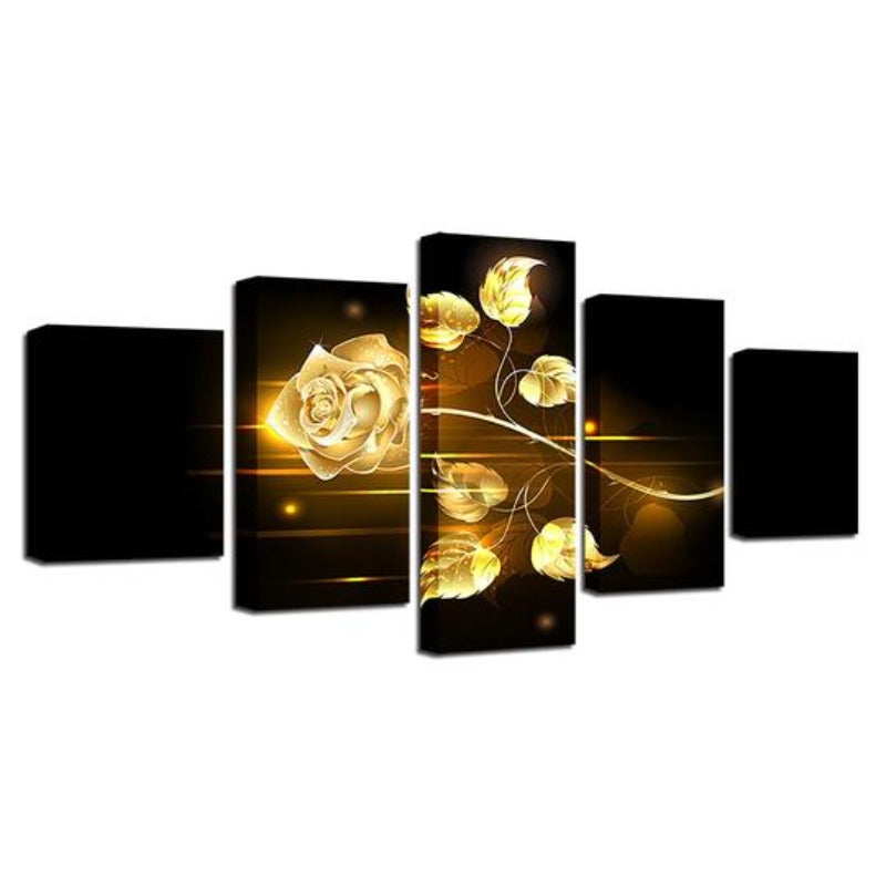 Golden Rose - Leinwand Wandkunst Malerei