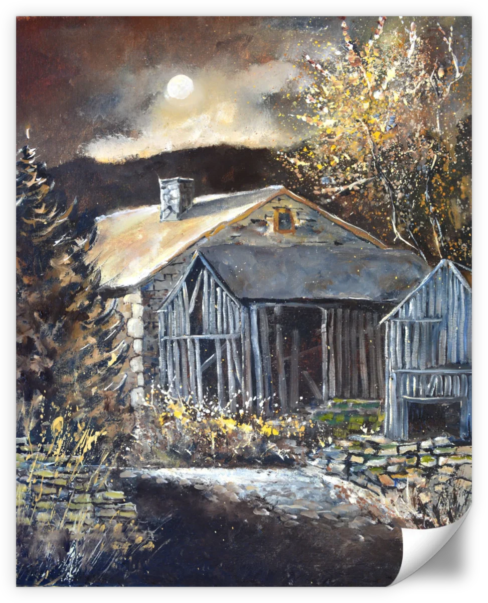 Sandsberg | Moonshine An Alten Scheunen I Wandkunst