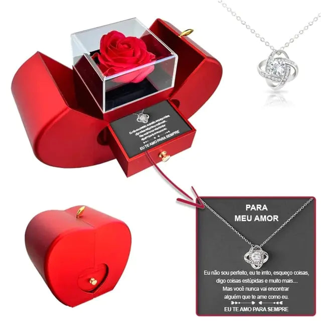 Ewige Blume Apfel Schmuckbox
