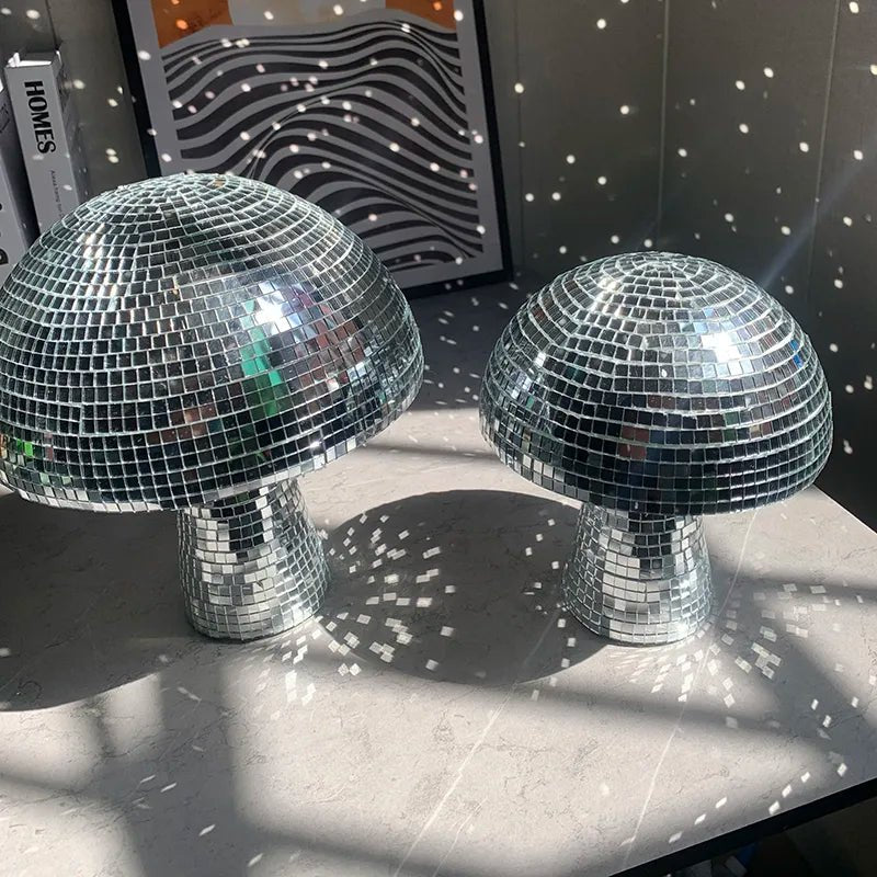 Retro-Stil Glas Disco Pilz Dekoration