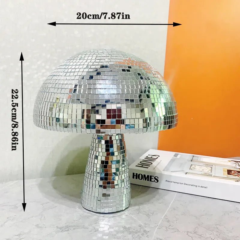 Retro-Stil Glas Disco Pilz Dekoration
