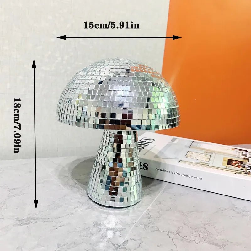 Retro-Stil Glas Disco Pilz Dekoration