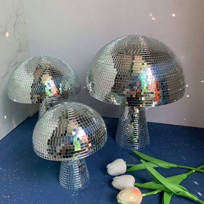 Retro-Stil Glas Disco Pilz Dekoration