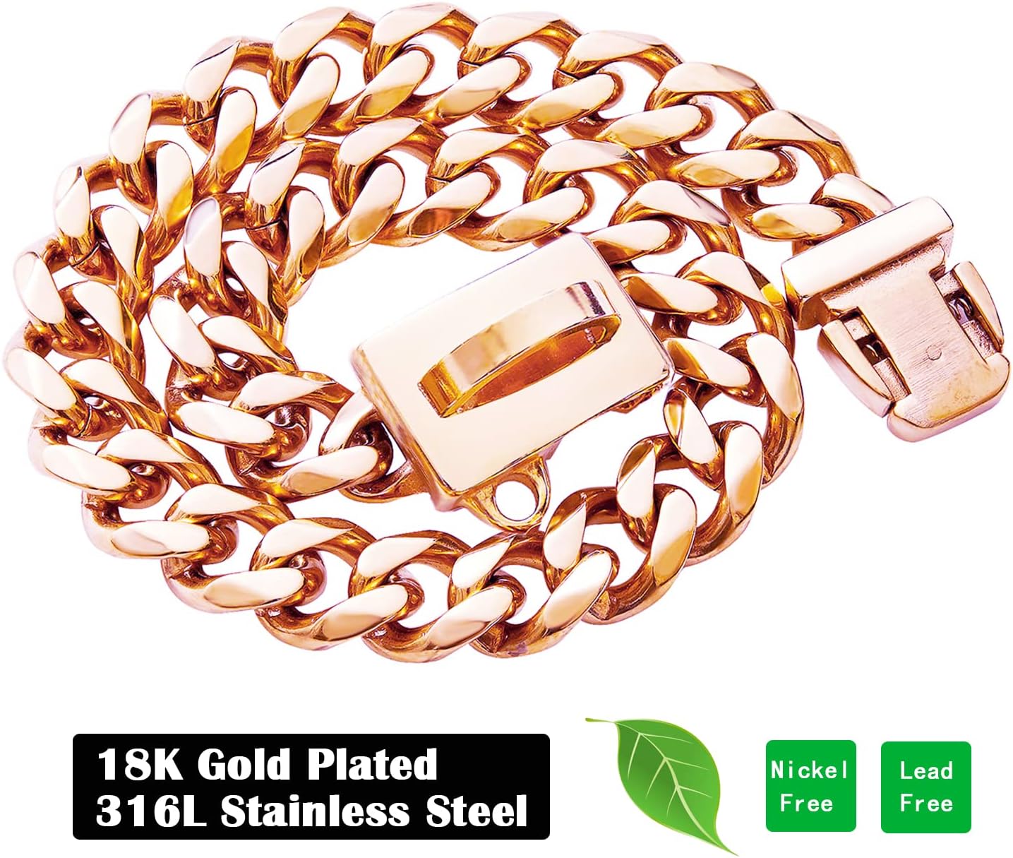 Edelstahl Kettenhundehalsband