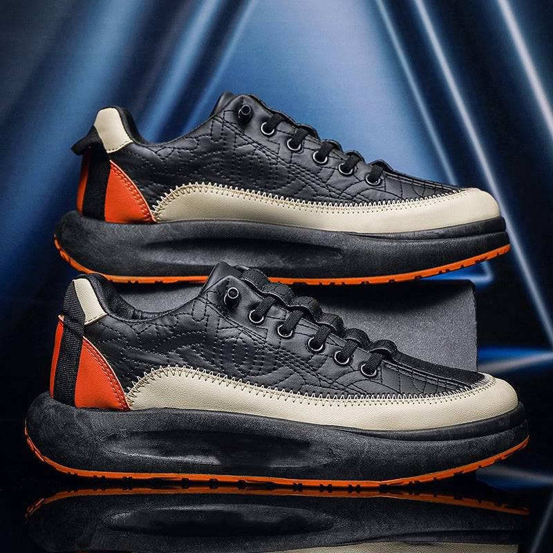 Leder Herren Freizeitschuhe mit dicken Sohlen