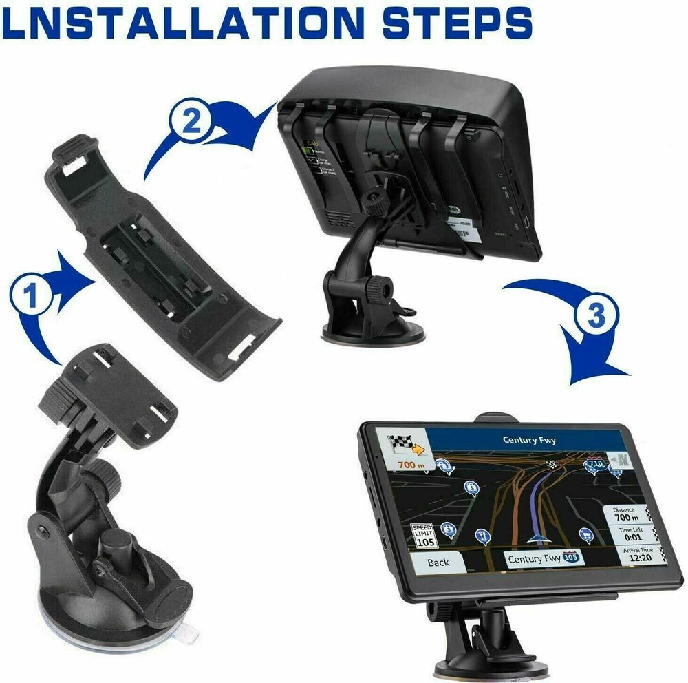 7 Zoll Auto & LKW GPS Navigationssystem 256MB+8GB Navigator