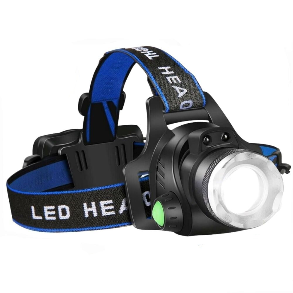990000LM Wiederaufladbare LED Stirnlampe Zoom Taschenlampe Taktische Kopflampe Fackel