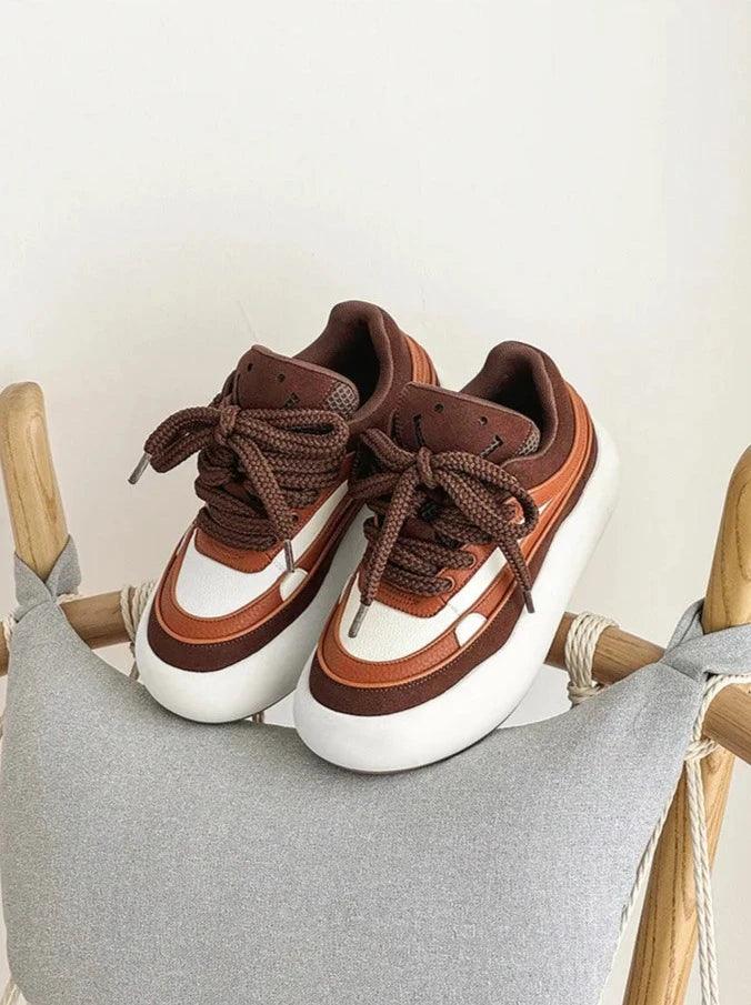 Damen- und Herren-Freizeitschuhe - Platform Skateboard Sneaker