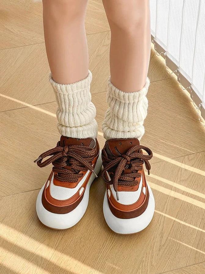 Damen- und Herren-Freizeitschuhe - Platform Skateboard Sneaker