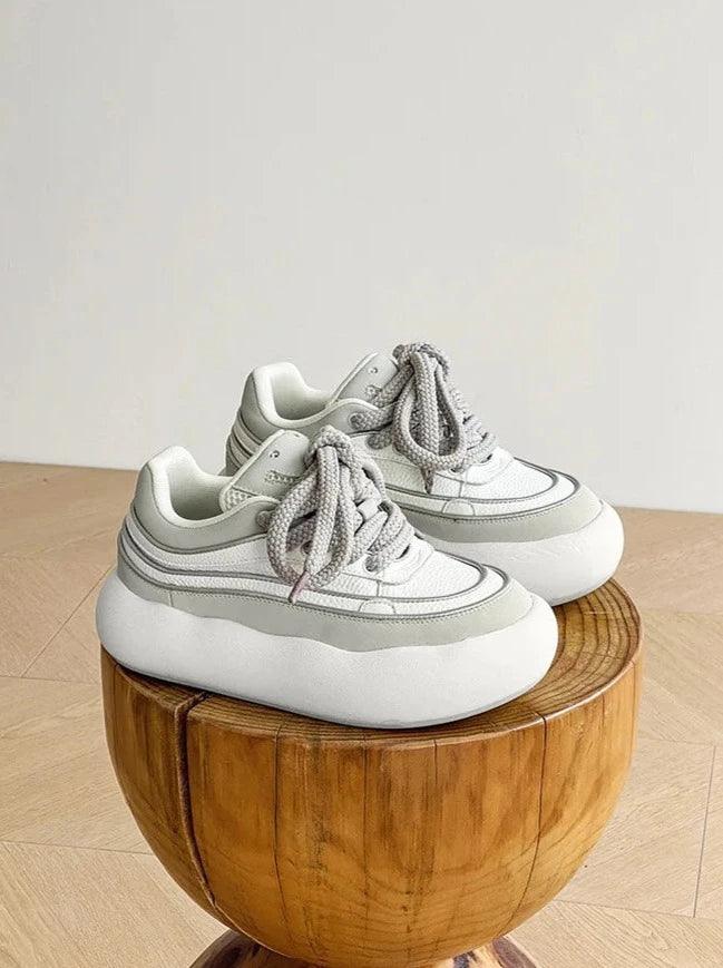 Damen- und Herren-Freizeitschuhe - Platform Skateboard Sneaker
