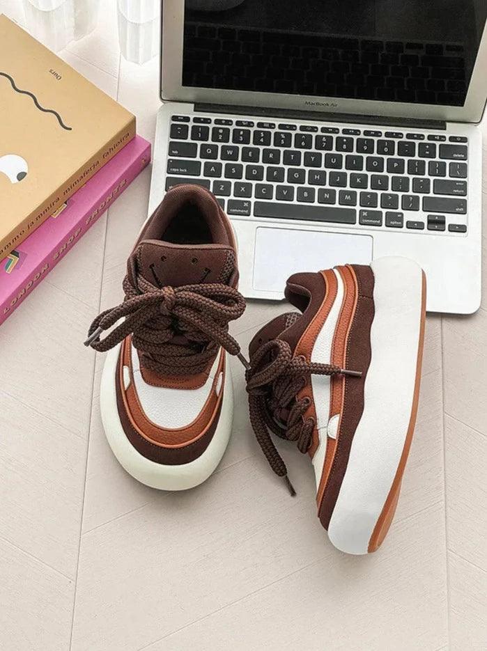 Damen- und Herren-Freizeitschuhe - Platform Skateboard Sneaker