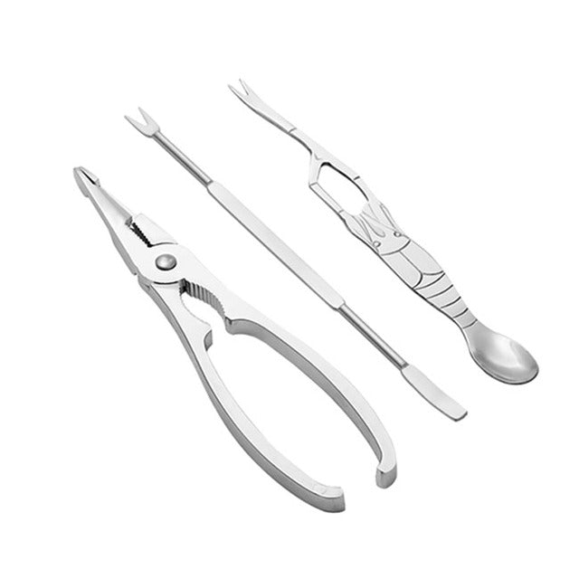 Meeresfrüchte-Werkzeugsets Krabbenknacker Picklöffel Set Hummerclip-Pick-Set