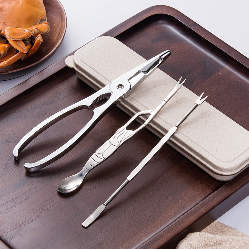 Meeresfrüchte-Werkzeugsets Krabbenknacker Picklöffel Set Hummerclip-Pick-Set