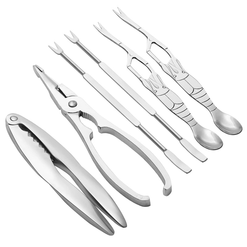 Meeresfrüchte-Werkzeugsets Krabbenknacker Picklöffel Set Hummerclip-Pick-Set