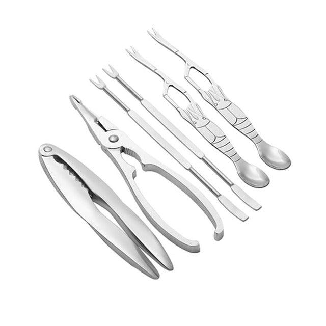 Meeresfrüchte-Werkzeugsets Krabbenknacker Picklöffel Set Hummerclip-Pick-Set