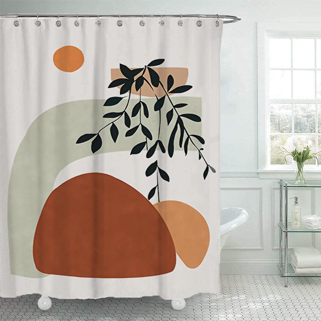 nordische abstrakte geometrische Duschvorhang wasserdicht Polyester Badezimmer