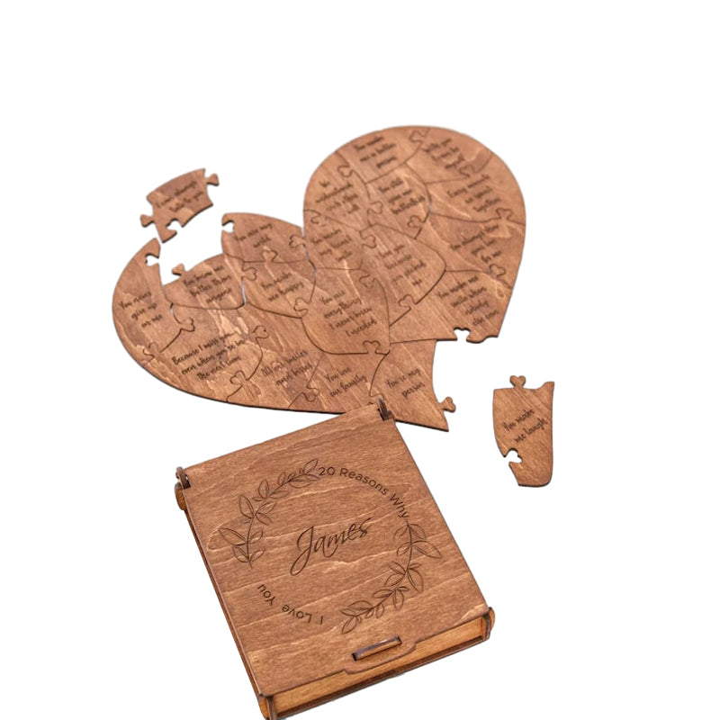 Gründe, warum ich dich liebe Herzförmiges Puzzle Geschenke für deine Lieben