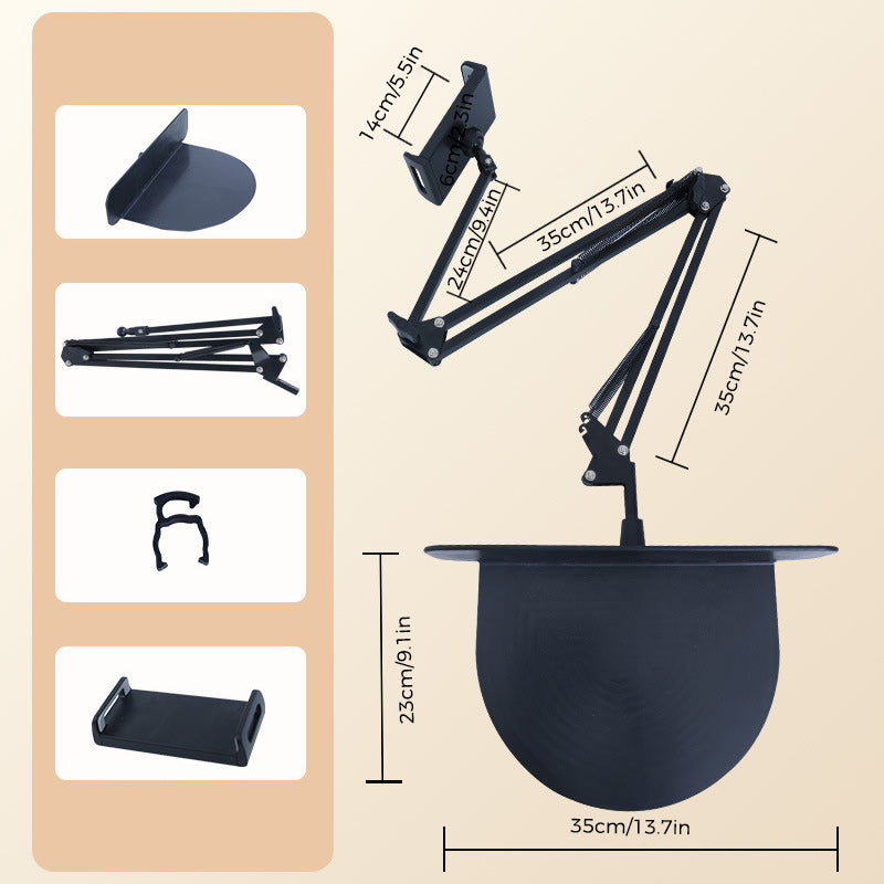 Versteckter Telefon-/Tablethalter am Bett