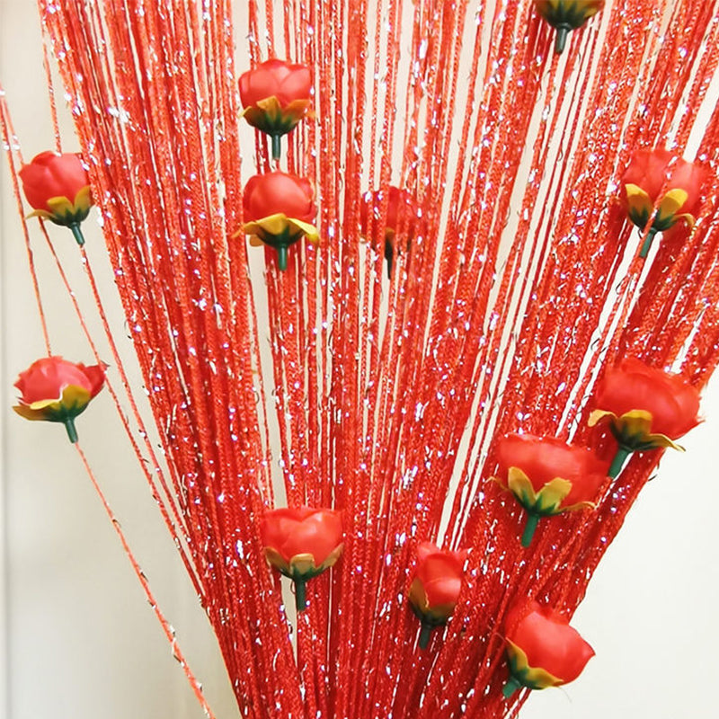 Türvorhang mit Rosenfaden