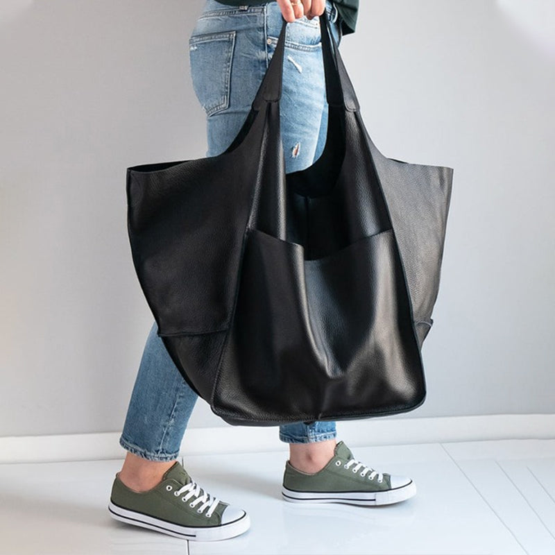Übergroße Weekender-Handtaschen Aus Leder