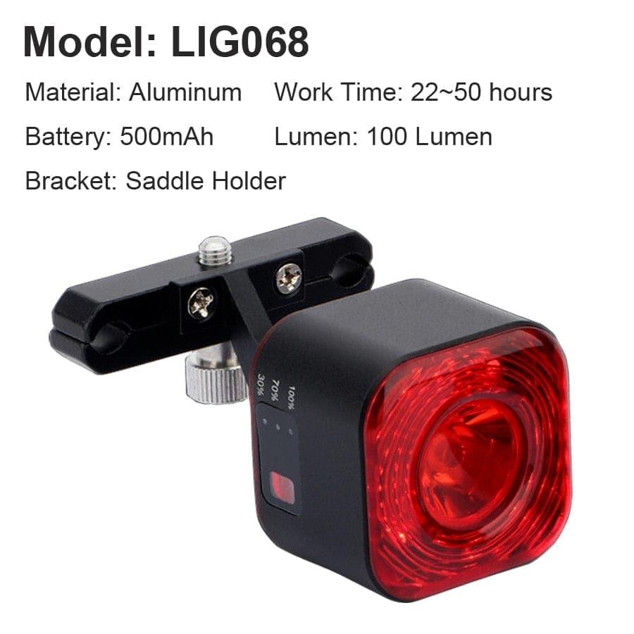 Smart Fahrrad Rücklicht Auto Start/Stopp Bremsensensierung IPx6 Wasserdicht USB Aufladung Rad Tail Rücklicht Fahrrad LED Licht