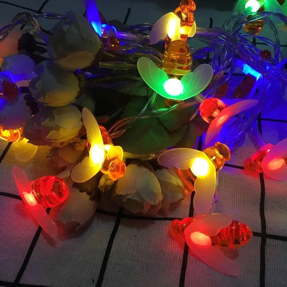Sandsberg | Solar Honey Bee Lichterkette - Waterproof Lights für Garten, Weihnachten, Hochzeit, Party Außenbeleuchtung
