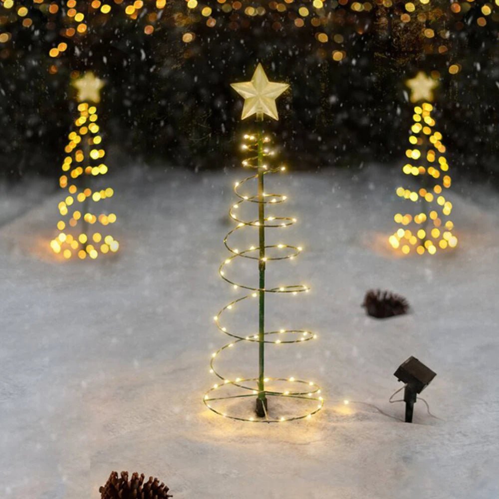 Sandsberg | Solarbetriebene LED-Christbaumlichter – Wasserdichte Außenfeenlichterkette für magische Feiertagsgärten & Neujahrsdekoration